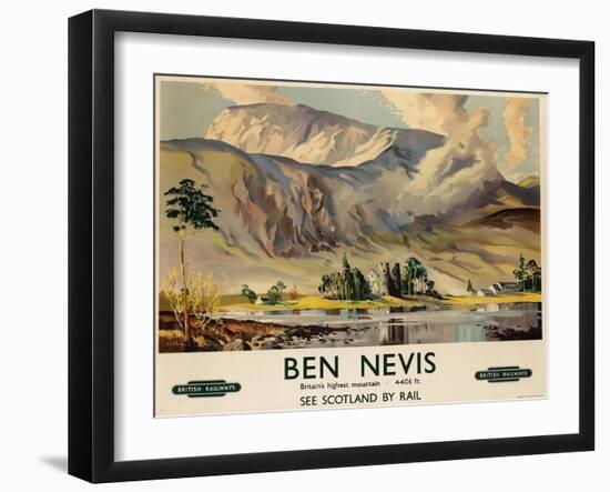 Ben Nevis, Poster Advertising British Railways, C.1955-null-Framed Giclee Print