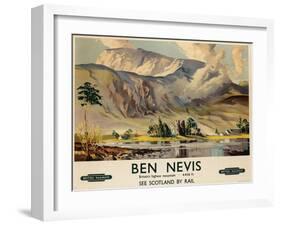 Ben Nevis, Poster Advertising British Railways, C.1955-null-Framed Giclee Print