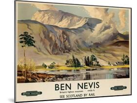 Ben Nevis, Poster Advertising British Railways, C.1955-null-Mounted Giclee Print