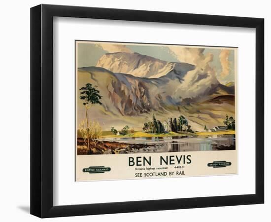 Ben Nevis, Poster Advertising British Railways, C.1955-null-Framed Premium Giclee Print