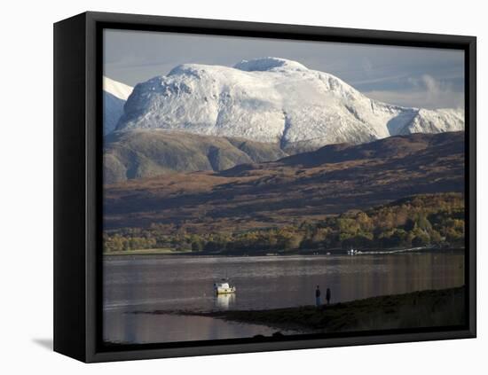 Ben Nevis Range, Seen from Loch Eil, Grampians, Western Scotland, United Kingdom, Europe-Tony Waltham-Framed Stretched Canvas