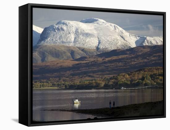 Ben Nevis Range, Seen from Loch Eil, Grampians, Western Scotland, United Kingdom, Europe-Tony Waltham-Framed Stretched Canvas