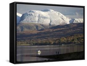 Ben Nevis Range, Seen from Loch Eil, Grampians, Western Scotland, United Kingdom, Europe-Tony Waltham-Framed Stretched Canvas