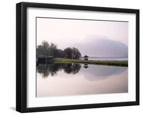 Ben Nevis Reflected in the Caledonian Canal, Early Morning, Corpach, Western Highlands, Scotland-Lee Frost-Framed Photographic Print