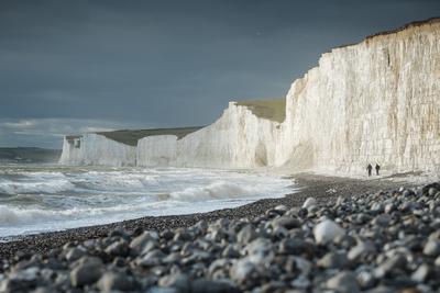 Birling Gap and the Seven Sisters chalk cliffs, East Sussex, South Downs National Park, England