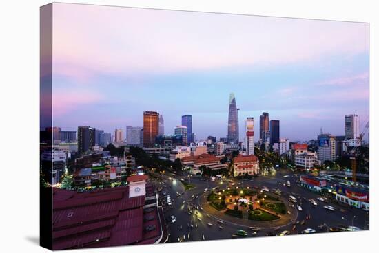 Ben Thanh Market Area and Bitexco Financial Tower, Ho Chi Minh City (Saigon), Vietnam, Indochina-Christian Kober-Stretched Canvas