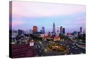 Ben Thanh Market Area and Bitexco Financial Tower, Ho Chi Minh City (Saigon), Vietnam, Indochina-Christian Kober-Stretched Canvas