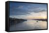 Ben Tre River at Dawn, Ben Tre, Mekong Delta, Vietnam, Indochina, Southeast Asia, Asia-Ian Trower-Framed Stretched Canvas