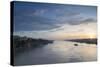 Ben Tre River at Dawn, Ben Tre, Mekong Delta, Vietnam, Indochina, Southeast Asia, Asia-Ian Trower-Stretched Canvas