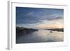 Ben Tre River at Dawn, Ben Tre, Mekong Delta, Vietnam, Indochina, Southeast Asia, Asia-Ian Trower-Framed Photographic Print