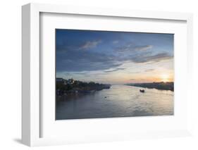 Ben Tre River at Dawn, Ben Tre, Mekong Delta, Vietnam, Indochina, Southeast Asia, Asia-Ian Trower-Framed Photographic Print