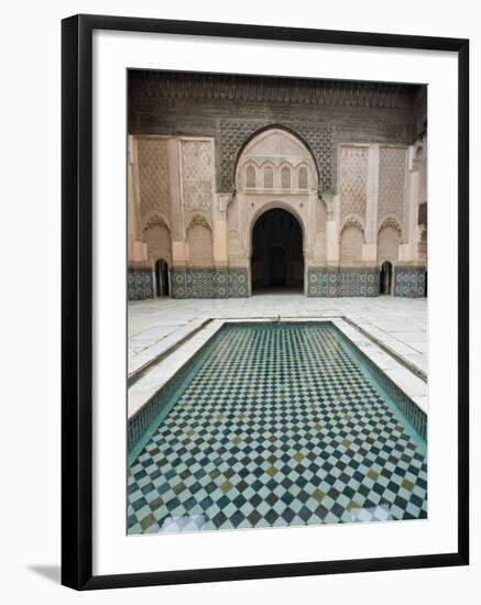 Ben Youssef Medersa (Koranic School), UNESCO World Heritage Site, Marrakesh, Morocco, North Africa-Nico Tondini-Framed Photographic Print