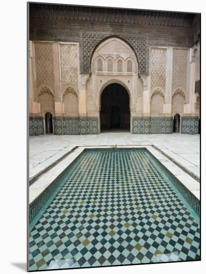 Ben Youssef Medersa (Koranic School), UNESCO World Heritage Site, Marrakesh, Morocco, North Africa-Nico Tondini-Mounted Photographic Print