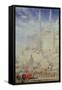 Benares (Also known as Varanasi)-Albert Goodwin-Framed Stretched Canvas