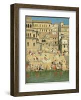 Benares, Blue Is the Sky-Mortimer Ludington Menpes-Framed Giclee Print