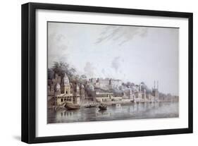 Benares on the Ganges-Hubert Cornish-Framed Art Print