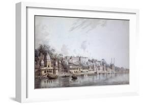 Benares on the Ganges-Hubert Cornish-Framed Art Print