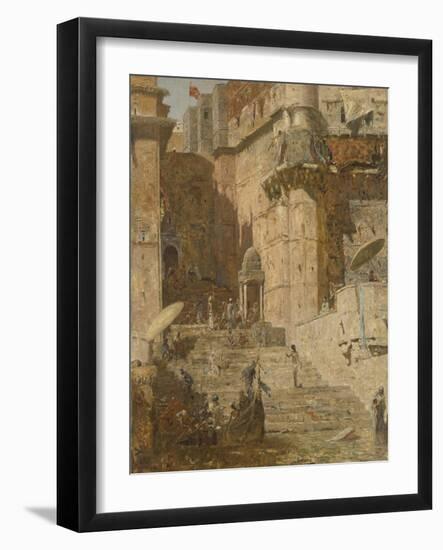 Benares (Varanasi, India), 1913-Marius Bauer-Framed Art Print