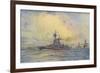 Benbow Warship-WL Wyllie-Framed Art Print