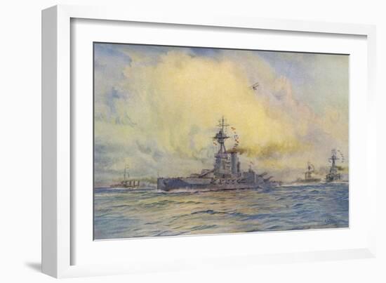 Benbow Warship-WL Wyllie-Framed Art Print