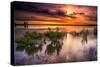 Benbrook Lake Sunrise-Dean Fikar-Stretched Canvas