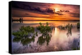 Benbrook Lake Sunrise-Dean Fikar-Stretched Canvas