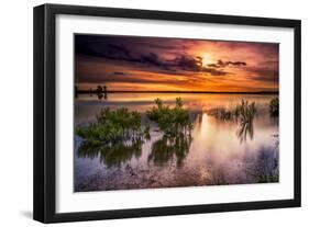 Benbrook Lake Sunrise-Dean Fikar-Framed Photographic Print