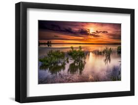 Benbrook Lake Sunrise-Dean Fikar-Framed Photographic Print