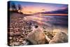 Benbrook Lake Sunset-Dean Fikar-Stretched Canvas