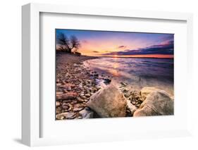 Benbrook Lake Sunset-Dean Fikar-Framed Photographic Print