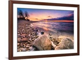 Benbrook Lake Sunset-Dean Fikar-Framed Photographic Print