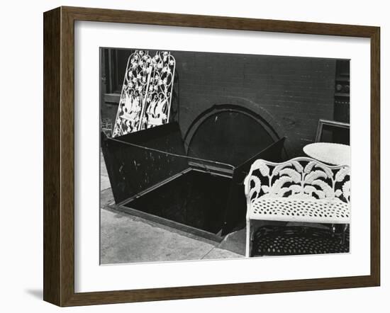 Bench and Sidewalk, New York, 1943-Brett Weston-Framed Premium Photographic Print