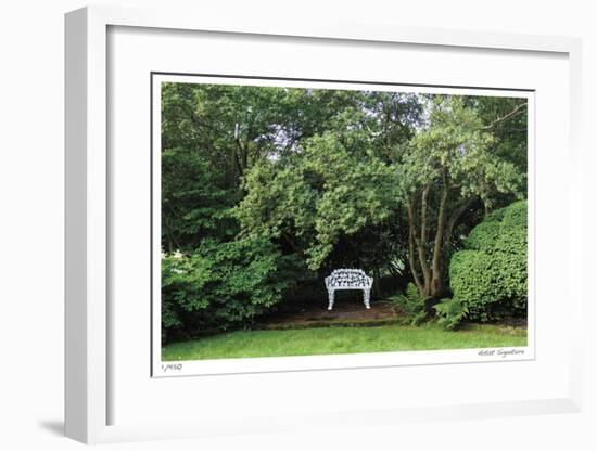 Bench and Tree-Stacy Bass-Framed Giclee Print