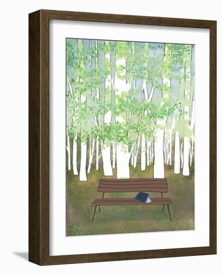 Bench in the Forest-Elizabeth Rider-Framed Giclee Print