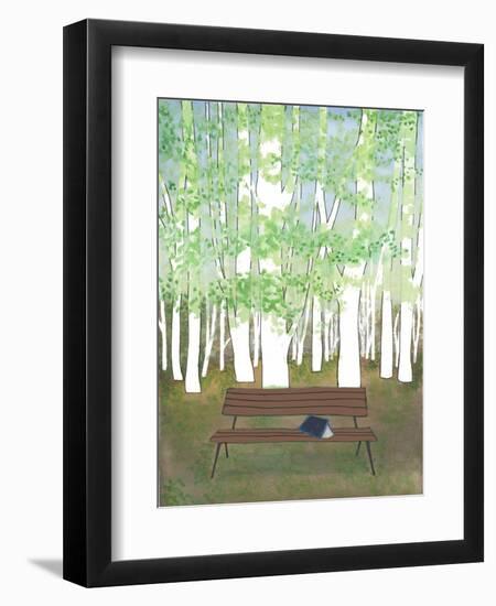 Bench in the Forest-Elizabeth Rider-Framed Premium Giclee Print