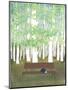 Bench in the Forest-Elizabeth Rider-Mounted Premium Giclee Print