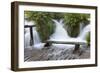 Bench in Water, Plitvice Lakes, Plitvicka Jezera, Croatia-Martin Zwick-Framed Photographic Print