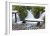 Bench in Water, Plitvice Lakes, Plitvicka Jezera, Croatia-Martin Zwick-Framed Photographic Print