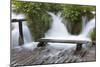 Bench in Water, Plitvice Lakes, Plitvicka Jezera, Croatia-Martin Zwick-Mounted Photographic Print