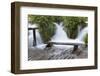 Bench in Water, Plitvice Lakes, Plitvicka Jezera, Croatia-Martin Zwick-Framed Photographic Print