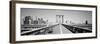 Bench on a bridge, Brooklyn Bridge, Manhattan, New York City, New York State, USA-null-Framed Photographic Print