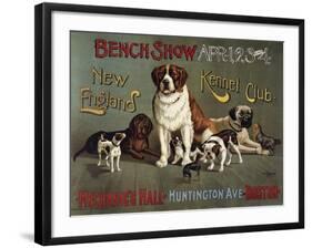 Bench Show, New England Kennel Club-null-Framed Giclee Print