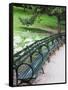 Benches, Central Park, Manhattan-Amanda Hall-Framed Stretched Canvas