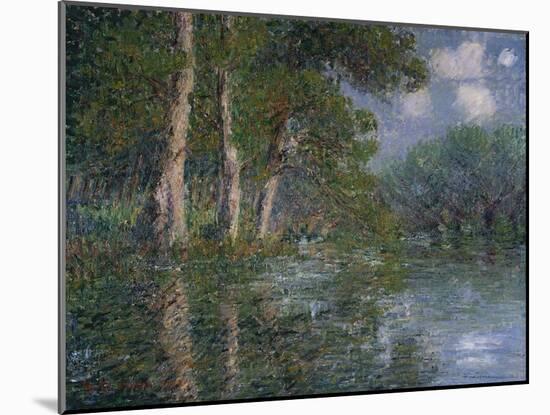 Bend in the Eure, St. Cyr De Vaudreuil, 1919-Eug?ne Boudin-Mounted Giclee Print