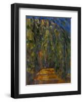 Bend in the Forest Road, 1902-1906-Paul Cézanne-Framed Giclee Print