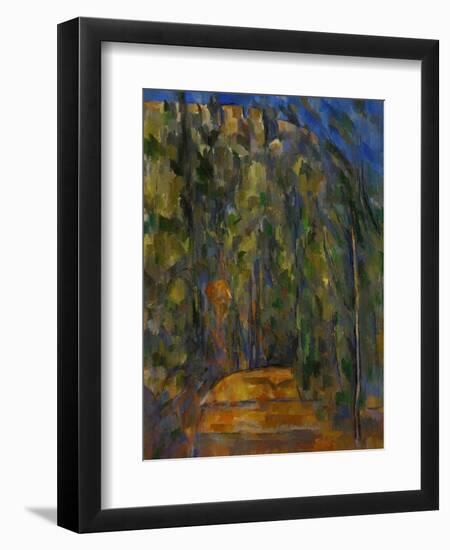 Bend in the Forest Road, 1902-1906-Paul Cézanne-Framed Giclee Print