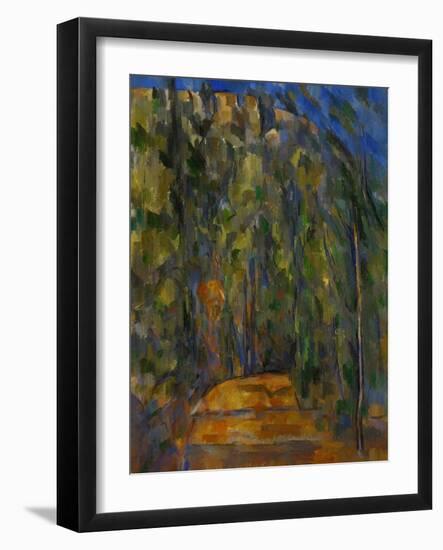 Bend in the Forest Road, 1902-1906-Paul Cézanne-Framed Giclee Print