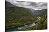 Bend In The Una River From Bosnia Side. River Spans Border Between Bosnia, Herzegovina & Croatia-Karine Aigner-Stretched Canvas