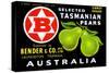 Bender and Co. Selected Tasmanian Pears-null-Stretched Canvas