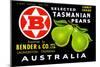 Bender and Co. Selected Tasmanian Pears-null-Mounted Art Print